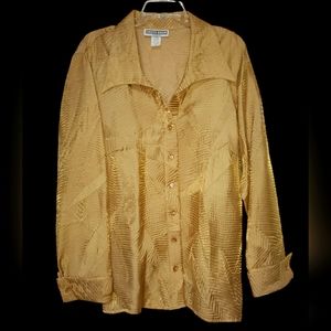 Women's Gold Dress Shirt 2X